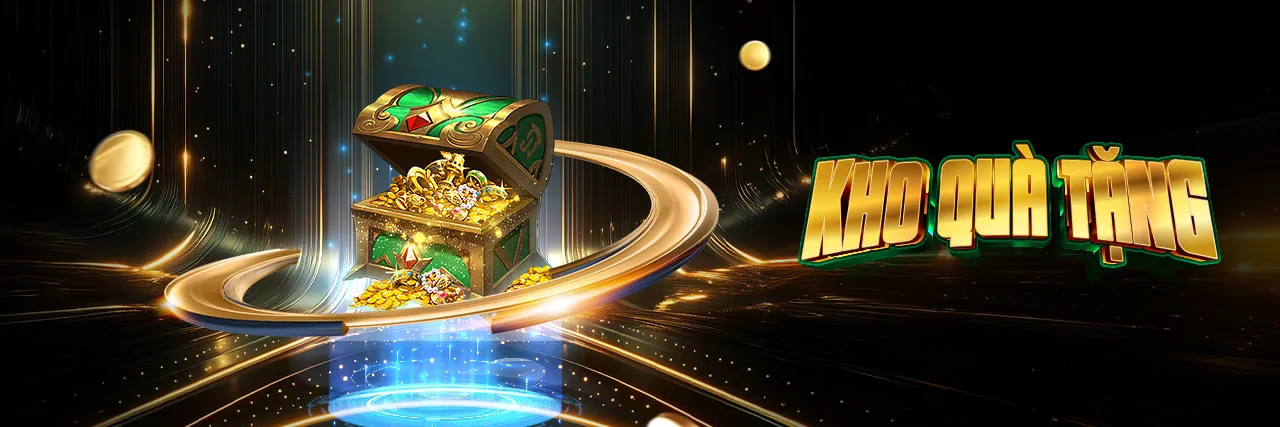Hình ảnh nền trò chơi slot go8plus với các biểu tượng may mắn và hiệu ứng ánh sáng rực rỡ